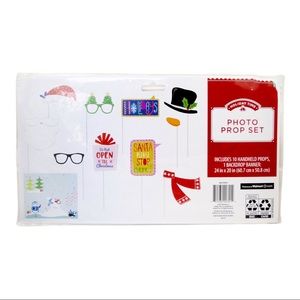 Holiday Time Christmas 10pc Photo Booth Prop Kit NWT